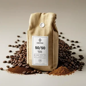 دانه قهوه میکس 50% عربیکا 50% روبوستا 