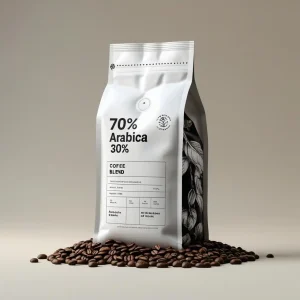 دانه قهوه 70/30 روبوستا 250 گرمی 