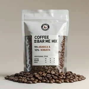 دانه قهوه ترکیبی 90% 10% عربیکا نیم کیلوگرمی (500گرمی) 