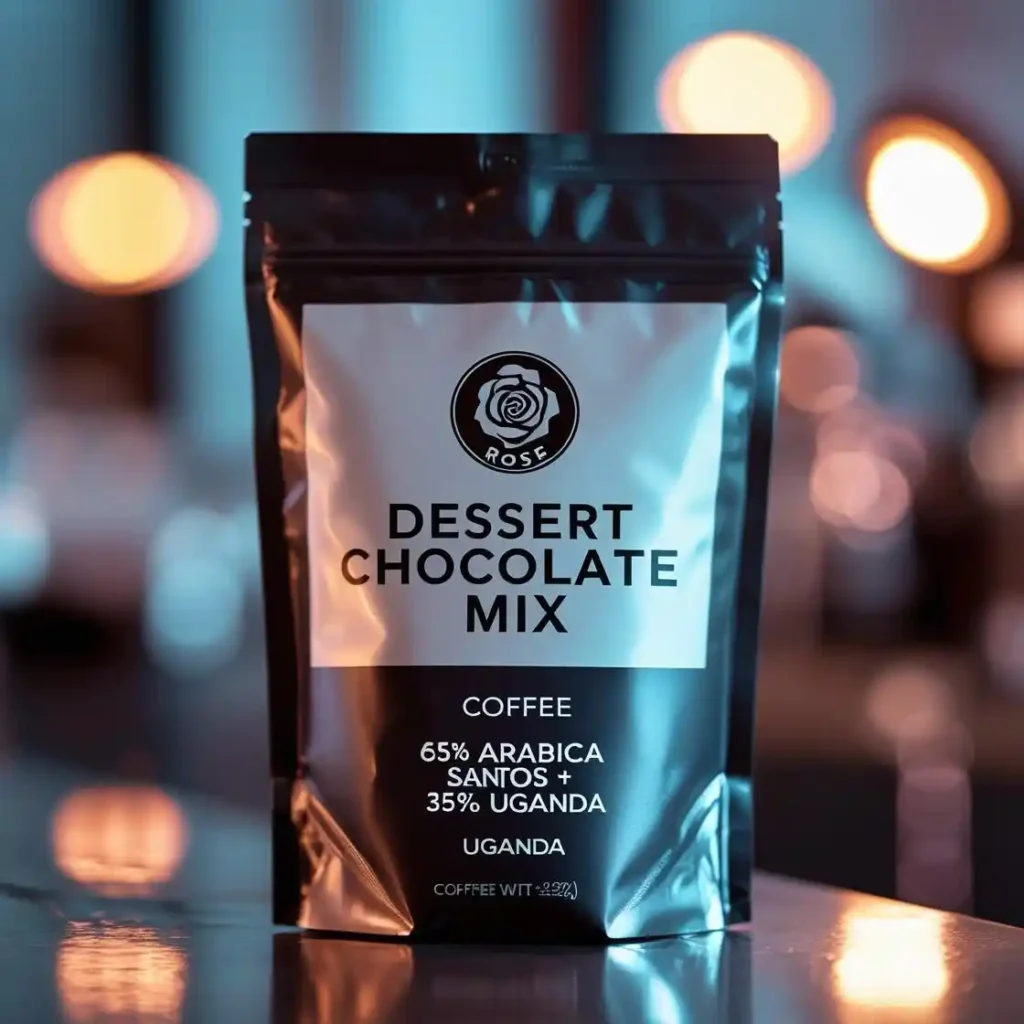 پاکت میکس قهوه با برند قهوه رز به اسم میکس شکلاتی دسرتی