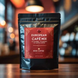 پاکت میکس قهوه با برند قهوه رز به اسم میکس کافه ای اروپایی