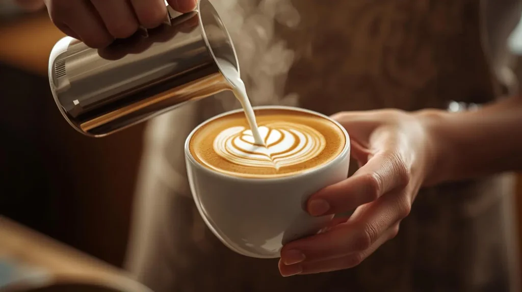 آموزش ارت زدن قهوه با شیر